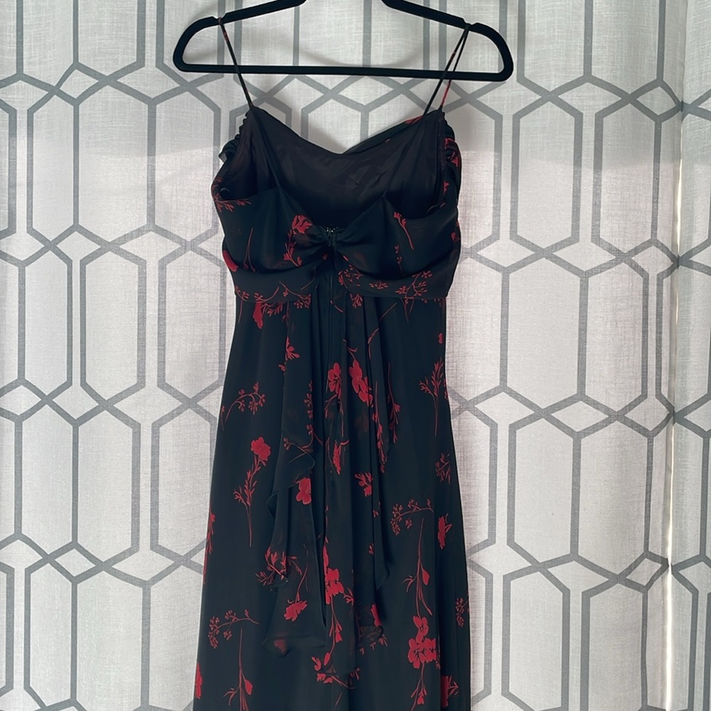 Vintage Betsy & Adam by Jaslene Black/Red Floral Formal Dress - Picture 9 of 9